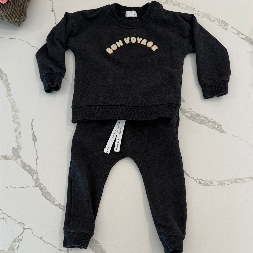Jamie Kay Charcoal Kids Sweatpants & Joggers Set